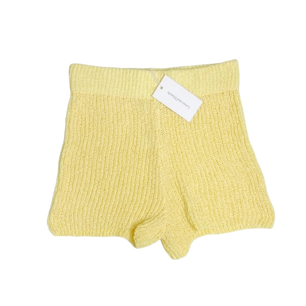 LOVERS + FRIENDS Cori Knit Shorts - Yellow